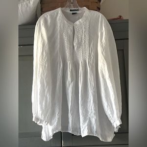White linen Ralph Lauren shirt blouse